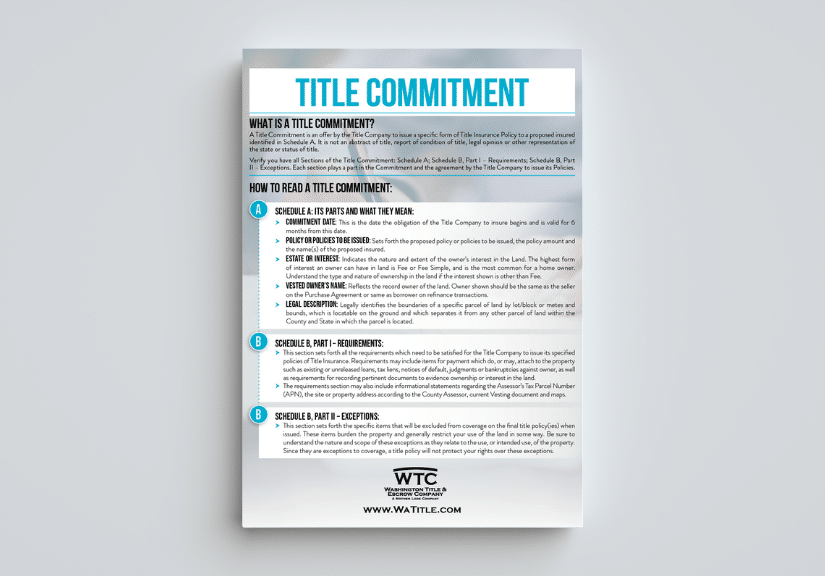 title commitment flyer wtc